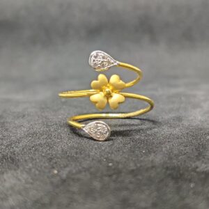 916 Girls Festival Wear Desinger Gold Spring Ring-24958