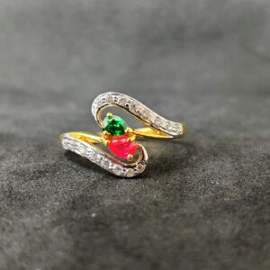 916 Ladies Exclusive Fancy Gold Ring-17027