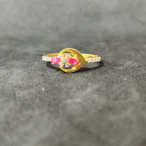 916 ladies fashionable gold ring-17018
