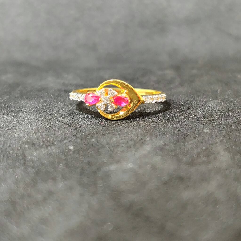916 ladies fashionable gold ring-17018