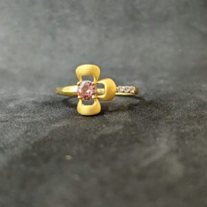 916 Girls Fashion Gold Dull Ring-17009