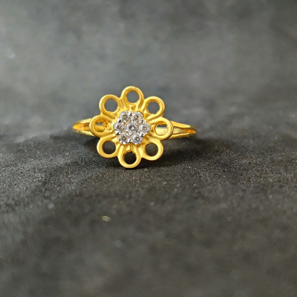 916 Ladies Gold Daily Wear Ring-17007