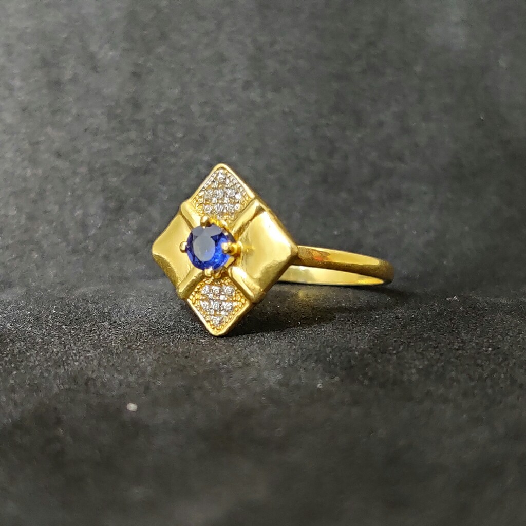 916 Fancy Ladies Blue Stone Ring-17002 - Image 2
