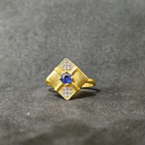 916 Fancy Ladies Blue Stone Ring-17002