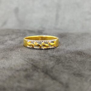 22k Womens Fancy Gold Plain Ring-22006