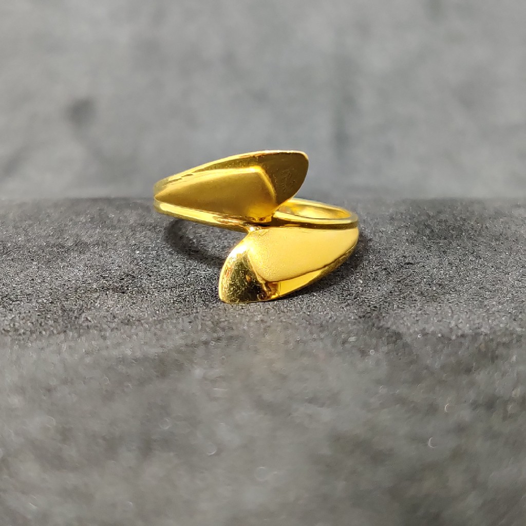 22K Women's Designer Outwear Plain Gold Ring-22003