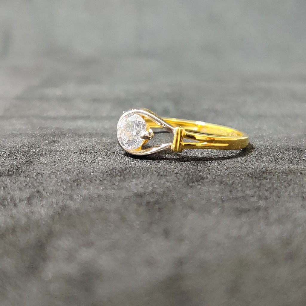 916 Desinger Single Stone Gold Fancy Ring-21009 - Image 2