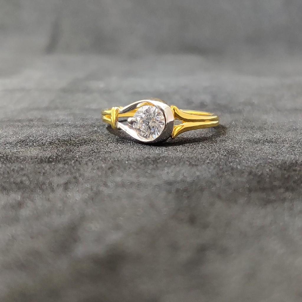916 Desinger Single Stone Gold Fancy Ring-21009