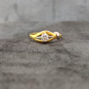22k Ladies Single Stone Ring