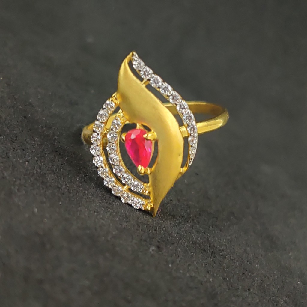 916 Ladies Desinger Daily Wear Gold Ring-15029