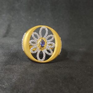 Gold desinger 22k ladies gold ring-15028