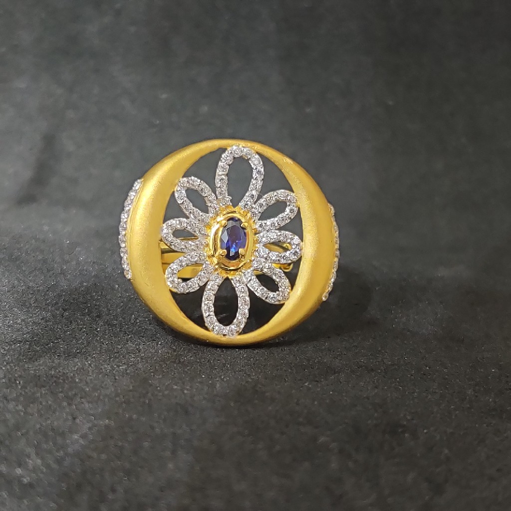 Gold desinger 22k ladies gold ring-15028