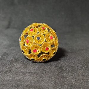 916 Colourful Stone Fancy Ladies Gold Ring-15025