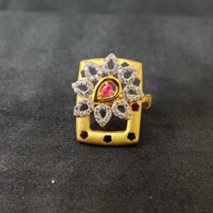 22K Exclusive Ladies fashionable Outwear Gold Ring-15016