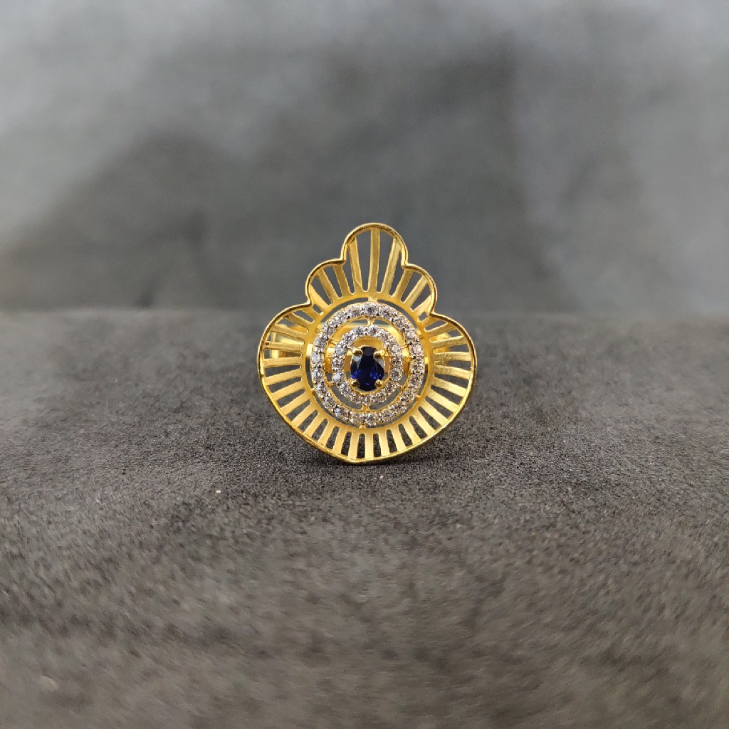 916 Designer Daily Wear  Ladies Gold Ring-15013