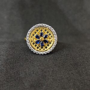 Girls Wear Desinger 22k Fancy Gold Ring - 15011