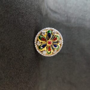 Women's 22Kt Desinger Colourful Ladies Gold Ring-15005