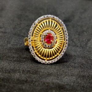 Ladies 22K Designer Gold Ring - 15002