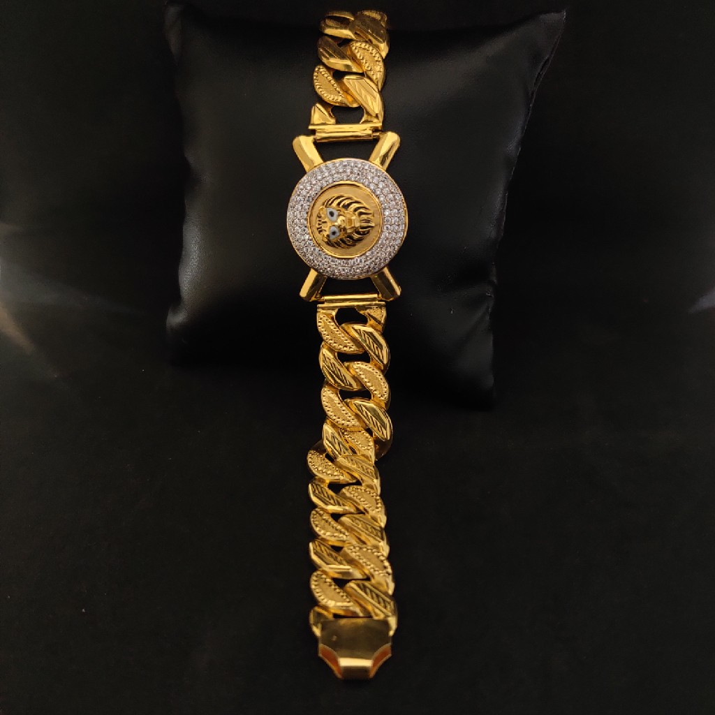 EXCLUSIVE MEN'S LION DESIGN GOLD BRACELET-11901