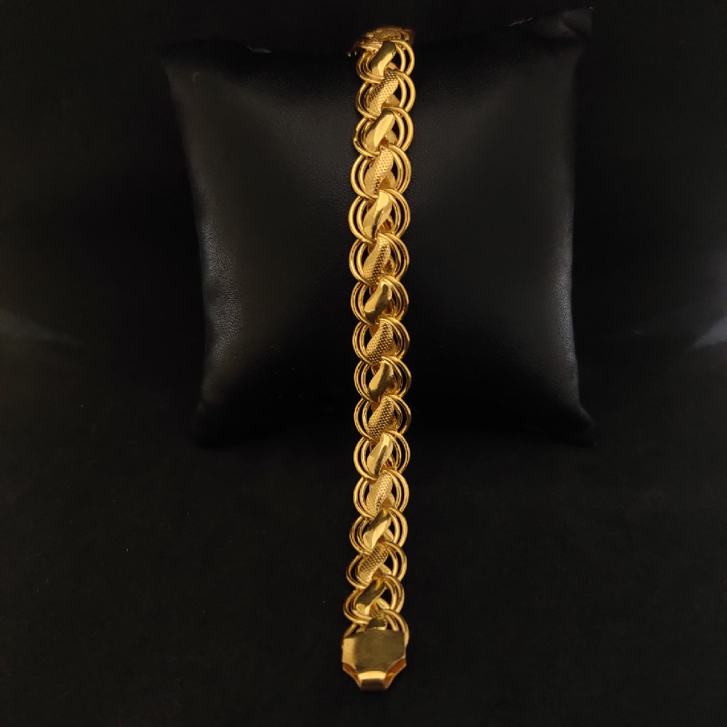 Men's 22k Lotus Gold Bracelet-10905