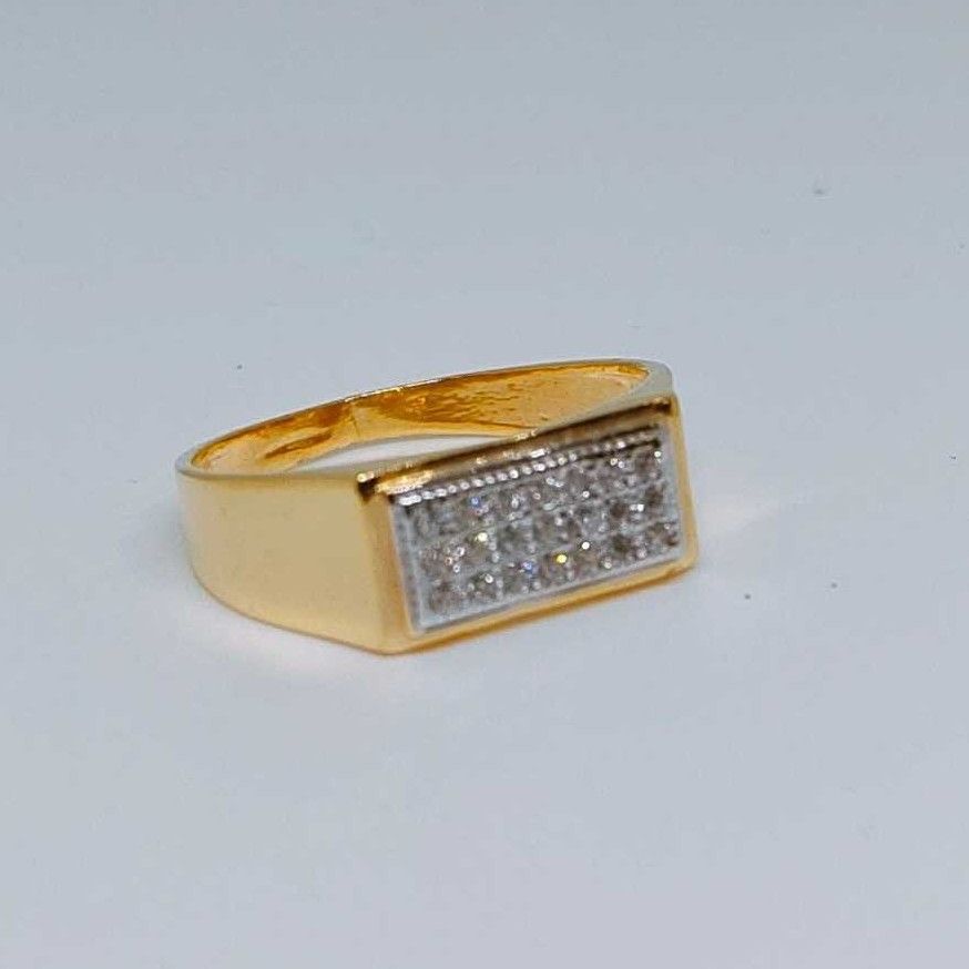 22k Gents Fancy Gold Ring Gr-28643