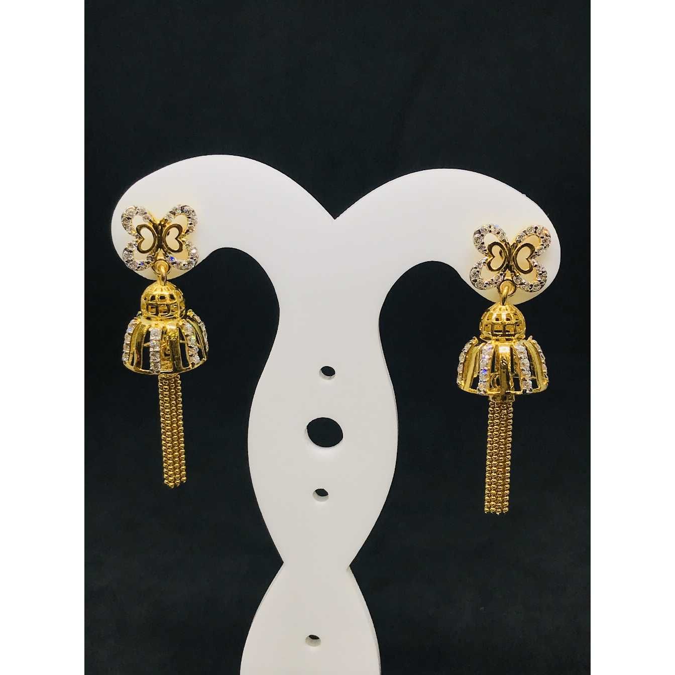 22k Ladies Fancy Gold Earring Er-60054