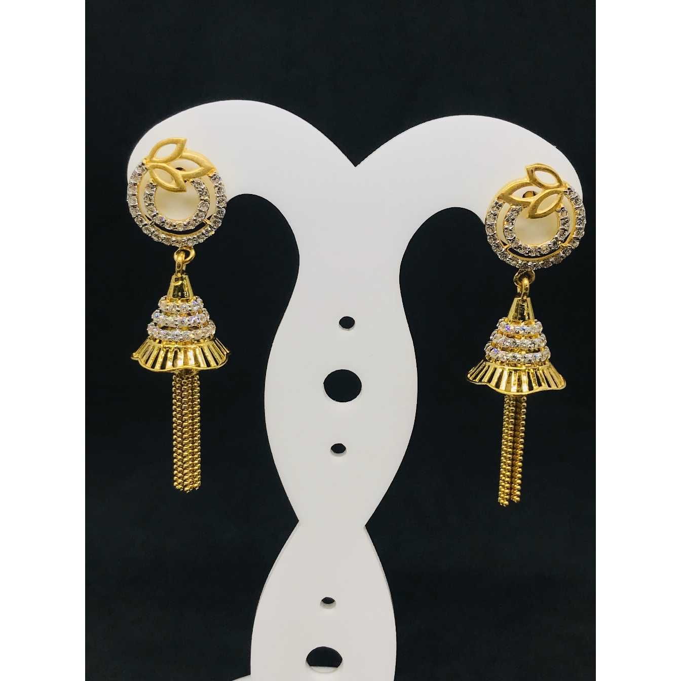 916Ladies Jummar Fancy Gold Earring Er-60051