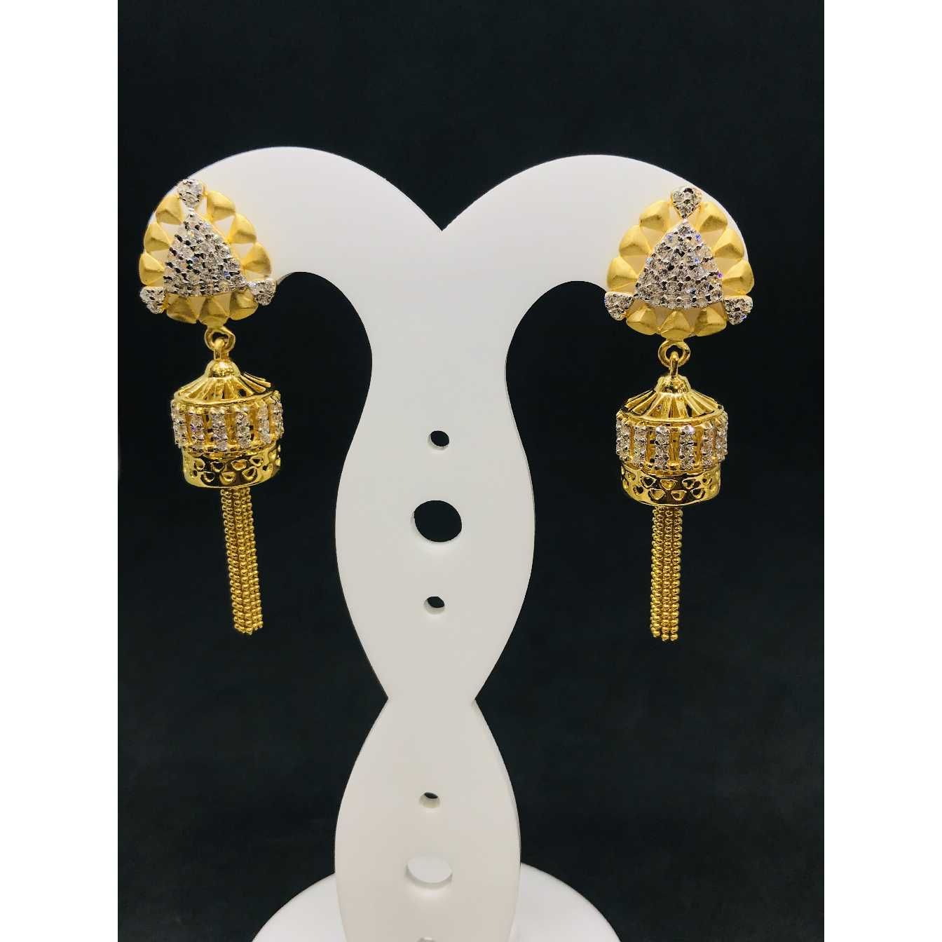 916 Ladies Fancy Gold Earring Er-60050