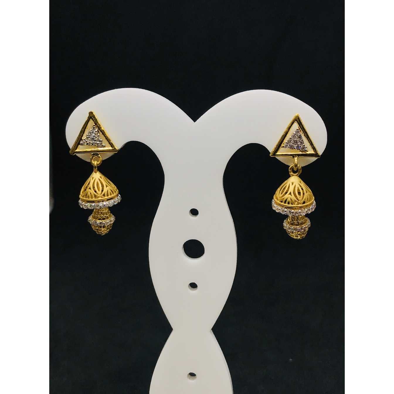 22k Ladies Fancy Gold Earring Er-60039