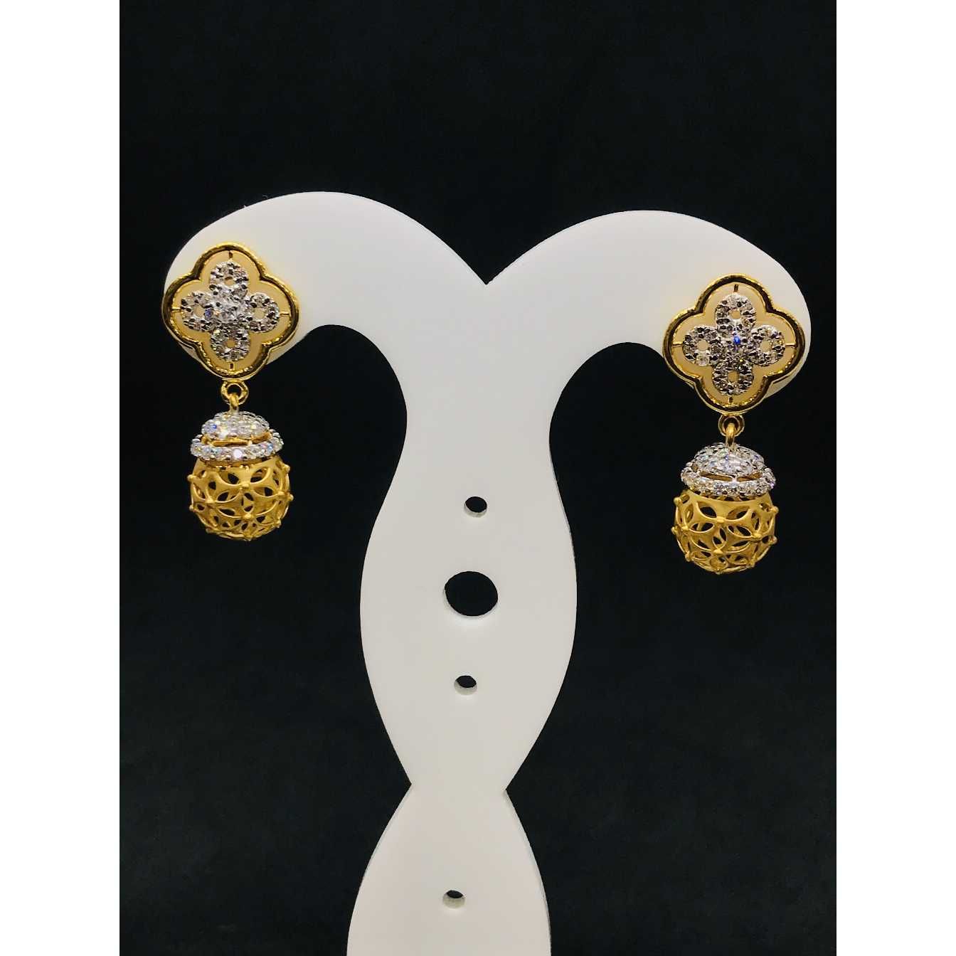 916 Ladies Fancy Gold Earring Er-60035
