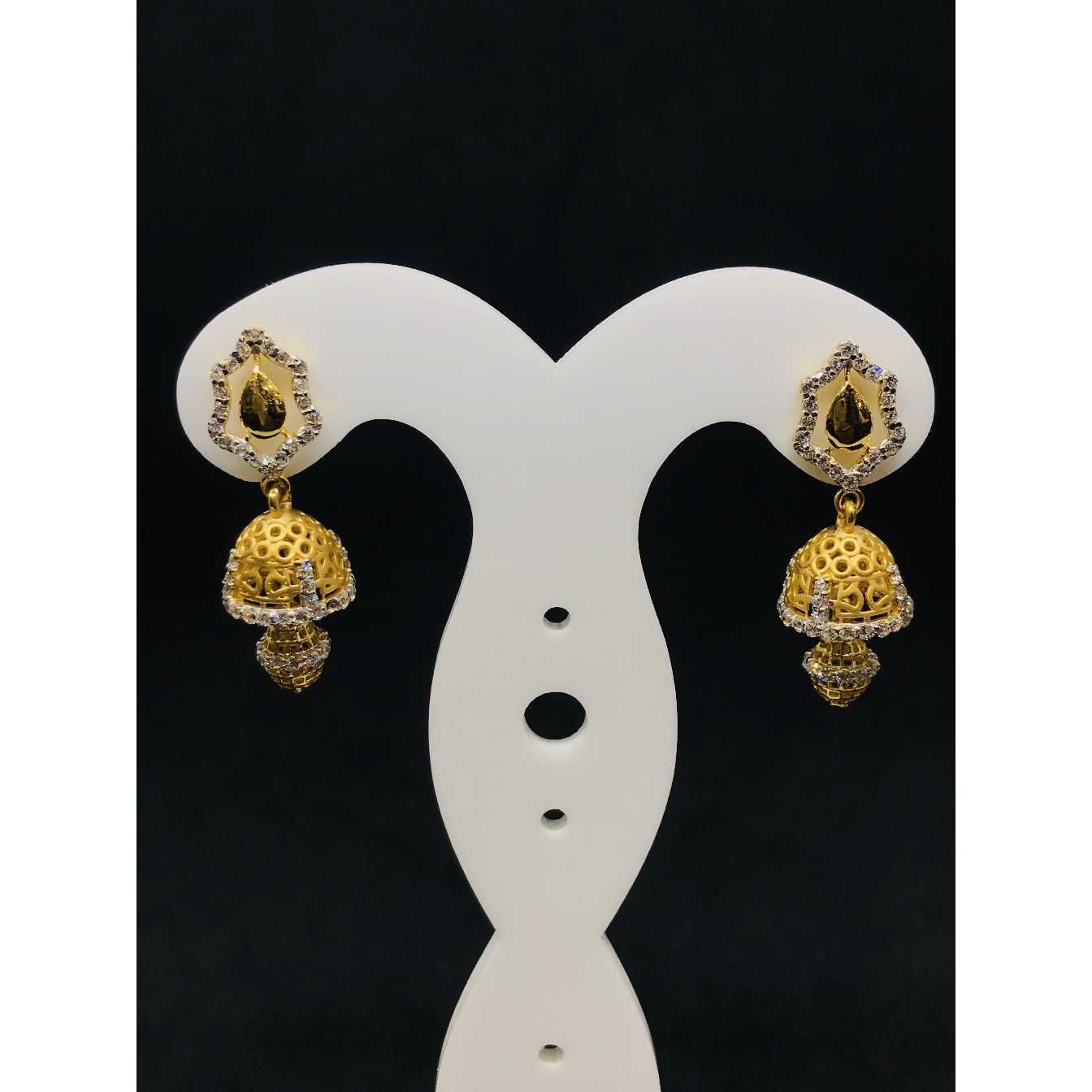22k Ladies Fancy Gold Earring Er-60034