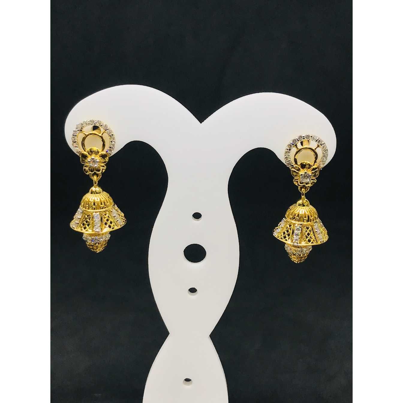 916 Ladies Fancy Gold Earring Er-60033