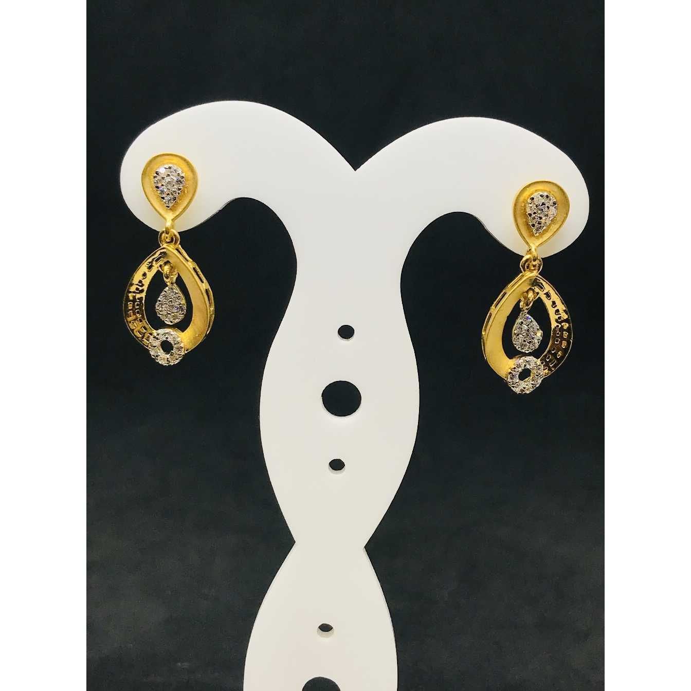 22k Ladies Fancy Gold Earring Er-60030