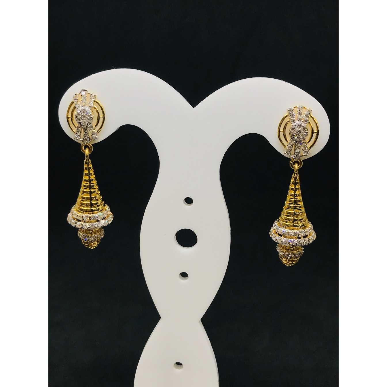 22k Ladies Fancy Gold Earring Er-60028