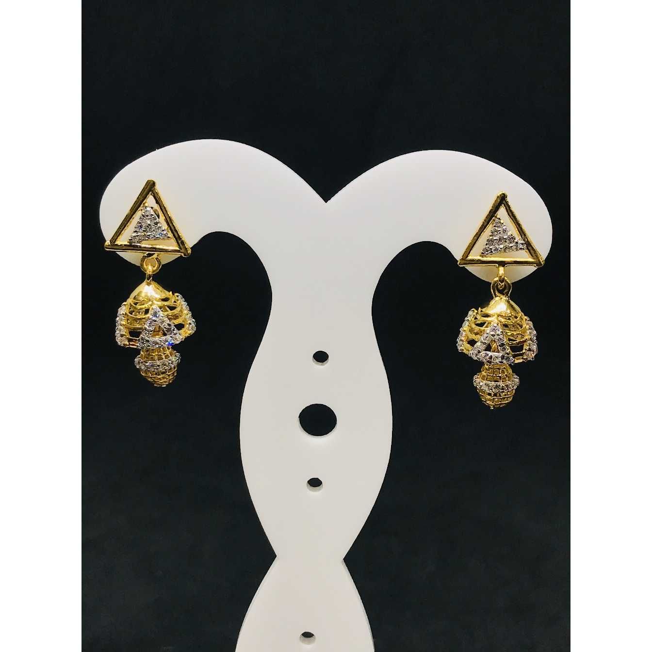 916 Ladies Fancy Gold Earring Er-60027