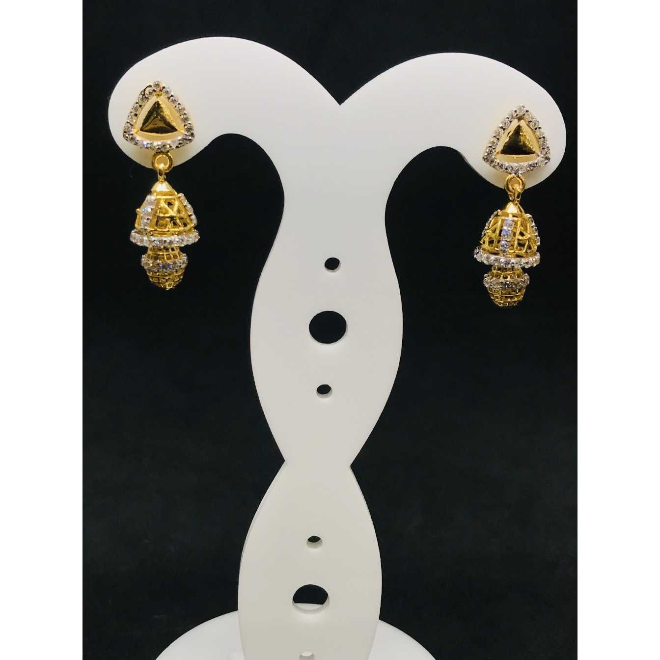 916 Ladies Fancy Gold Earring Er-60023