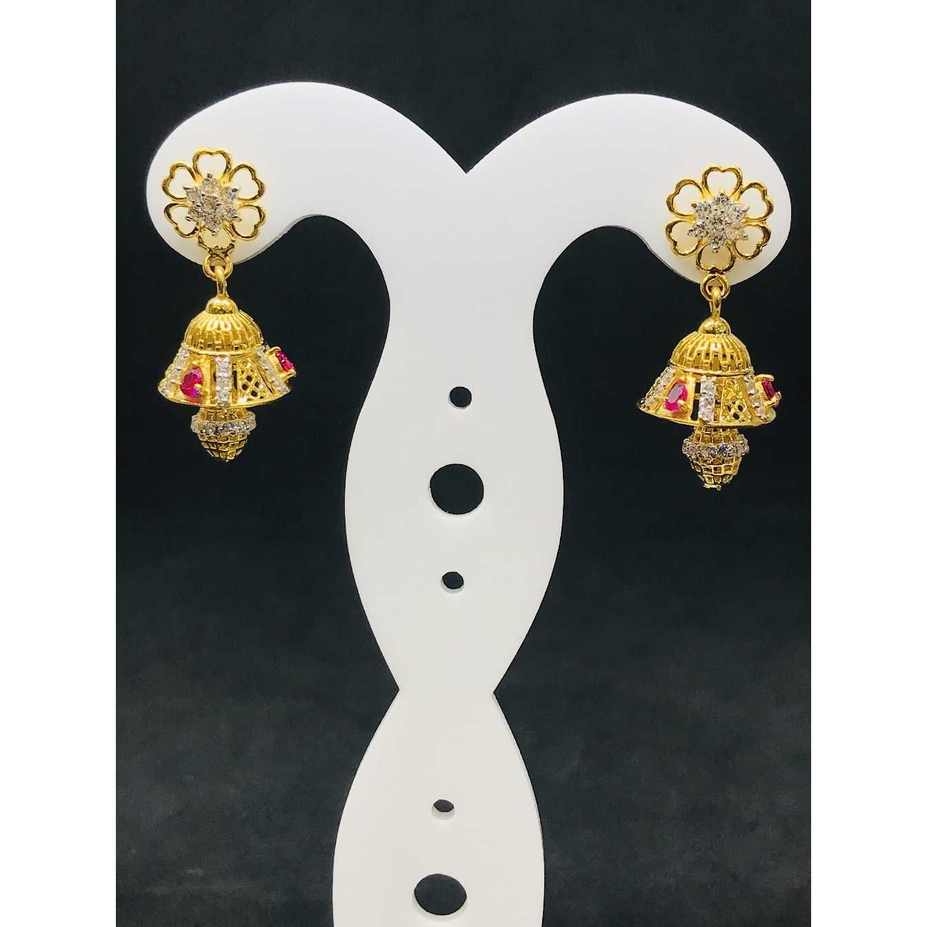 916 Ladies Fancy Gold Earring Er-60021