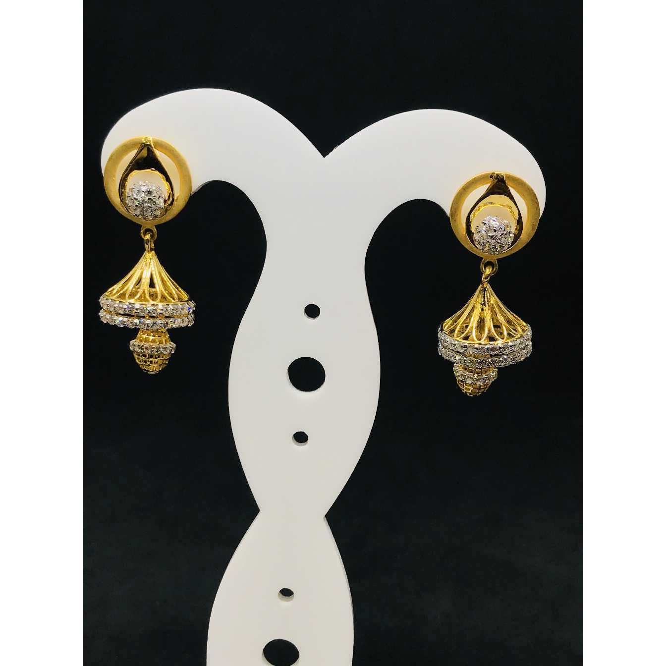 916 Ladies Fancy Gold Earring Er-60014