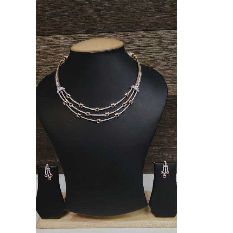 18k Ladies Fancy Rose Gold Set S-57541