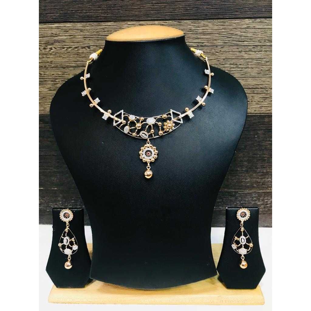 18k Ladies Fancy Rose Gold Set S-57531