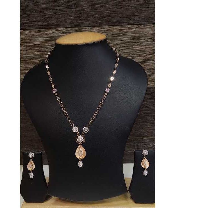 18k Ladies Fancy Rose Gold Set S-57530