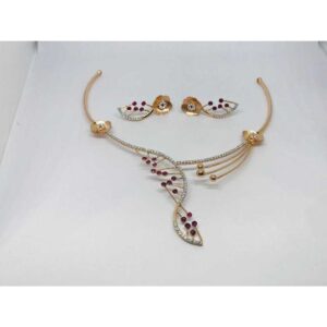 18k Ladies Fancy Rose Gold Set S-57528