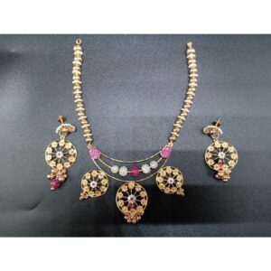 18k Ladies Fancy Rose Gold Set S-57525