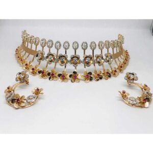 18k Ladies Fancy Rose Gold Set S-57524