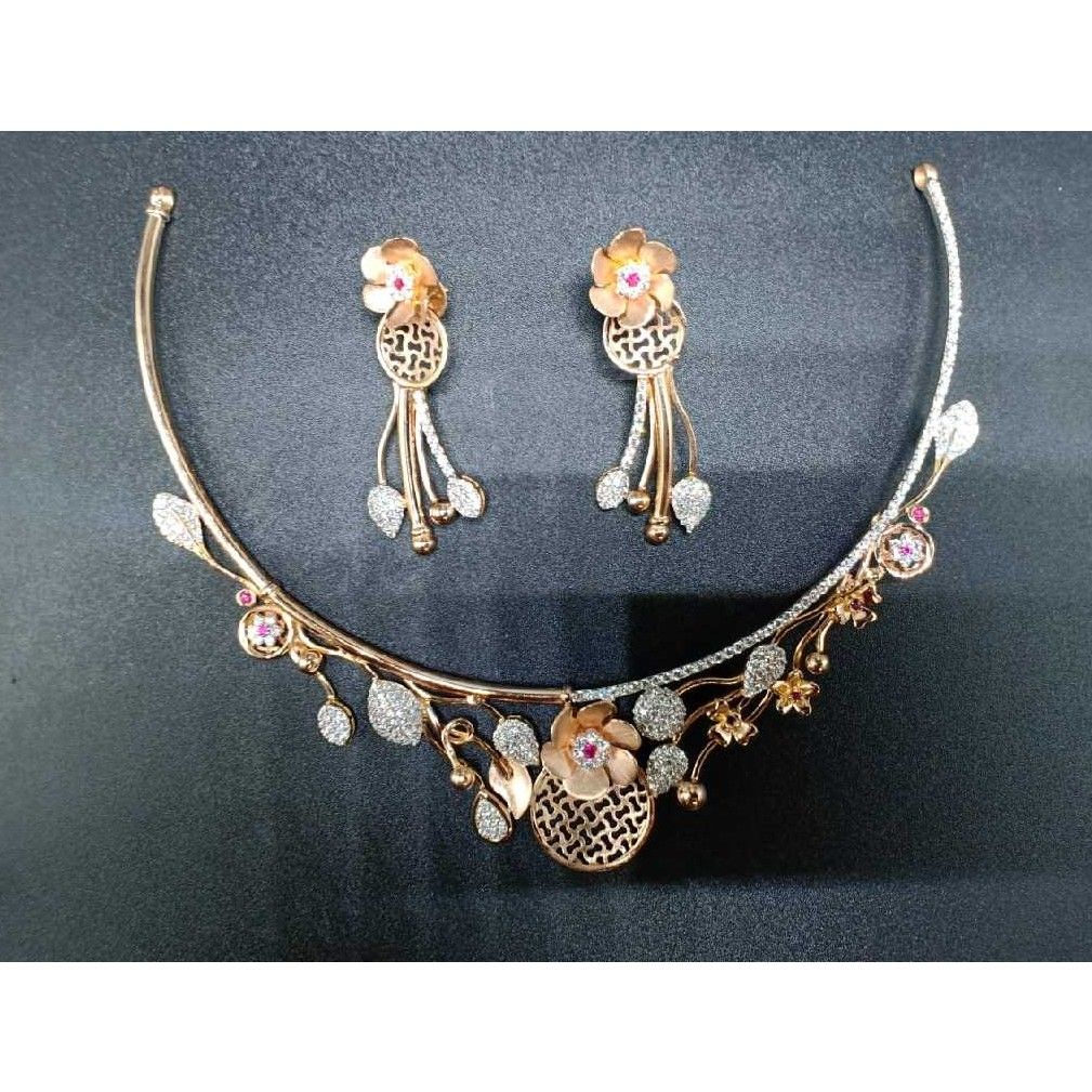 18k Ladies Fancy Rose Set S-57522