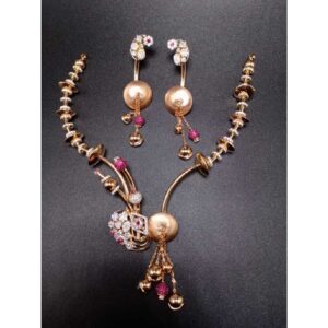 18k Ladies Fancy Rose Gold Set S-57520