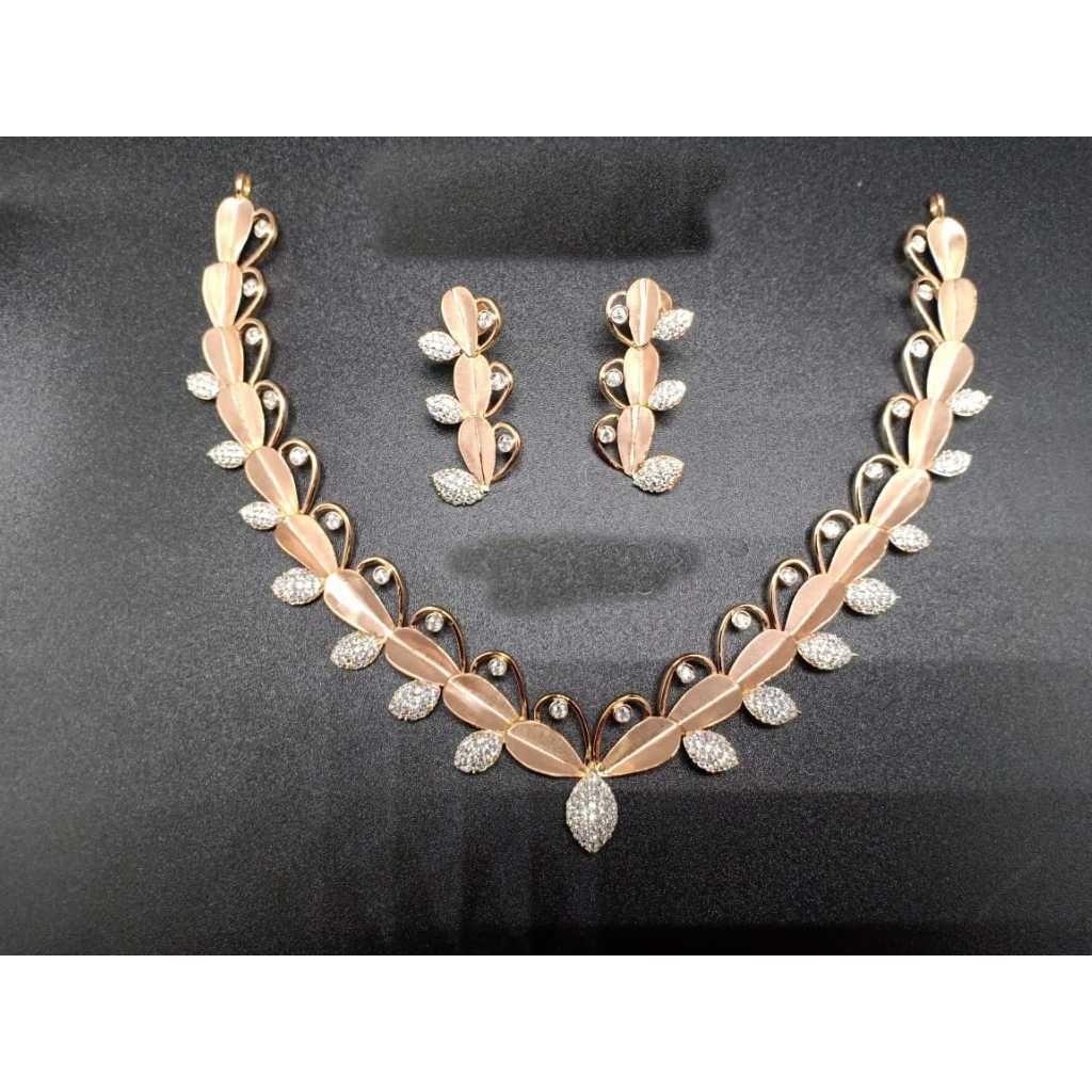 18k Ladies Fancy Rose Gold Set S-57519