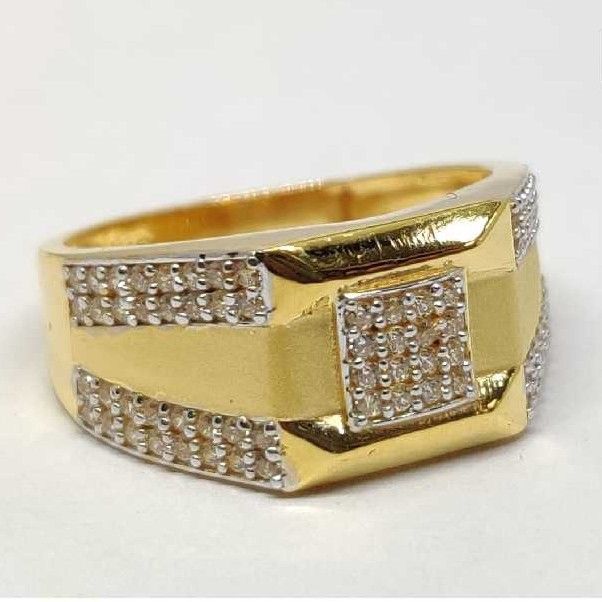 916 Gents Fancy Gold Ring Gr-28614