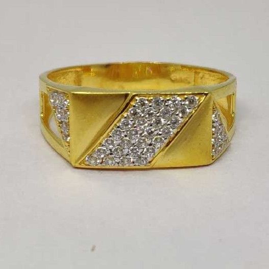 22k Gents Fancy Gold Ring Gr-28610