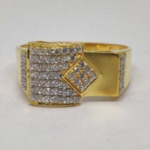 22k Gents Fancy Gold Ring Gr-28609